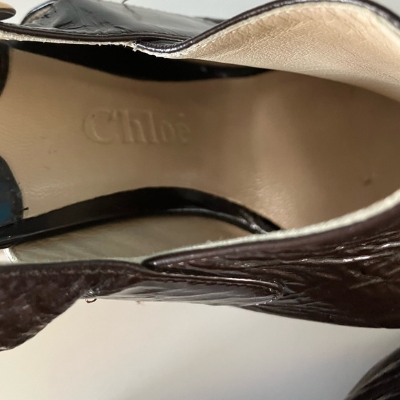 CHLOE’ STACKED HEEL SHOES - Picture 7 of 8